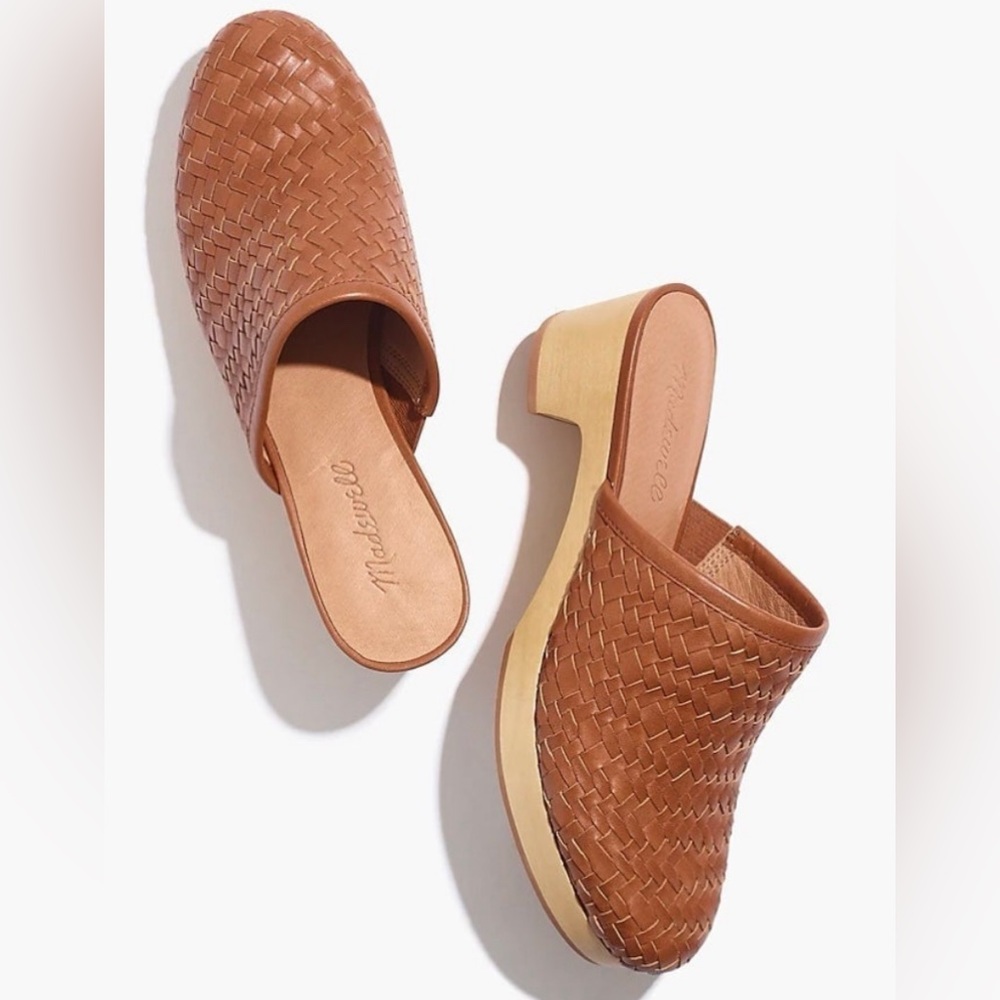 Madewell The Jordyn Clog in Woven Leather 8.5